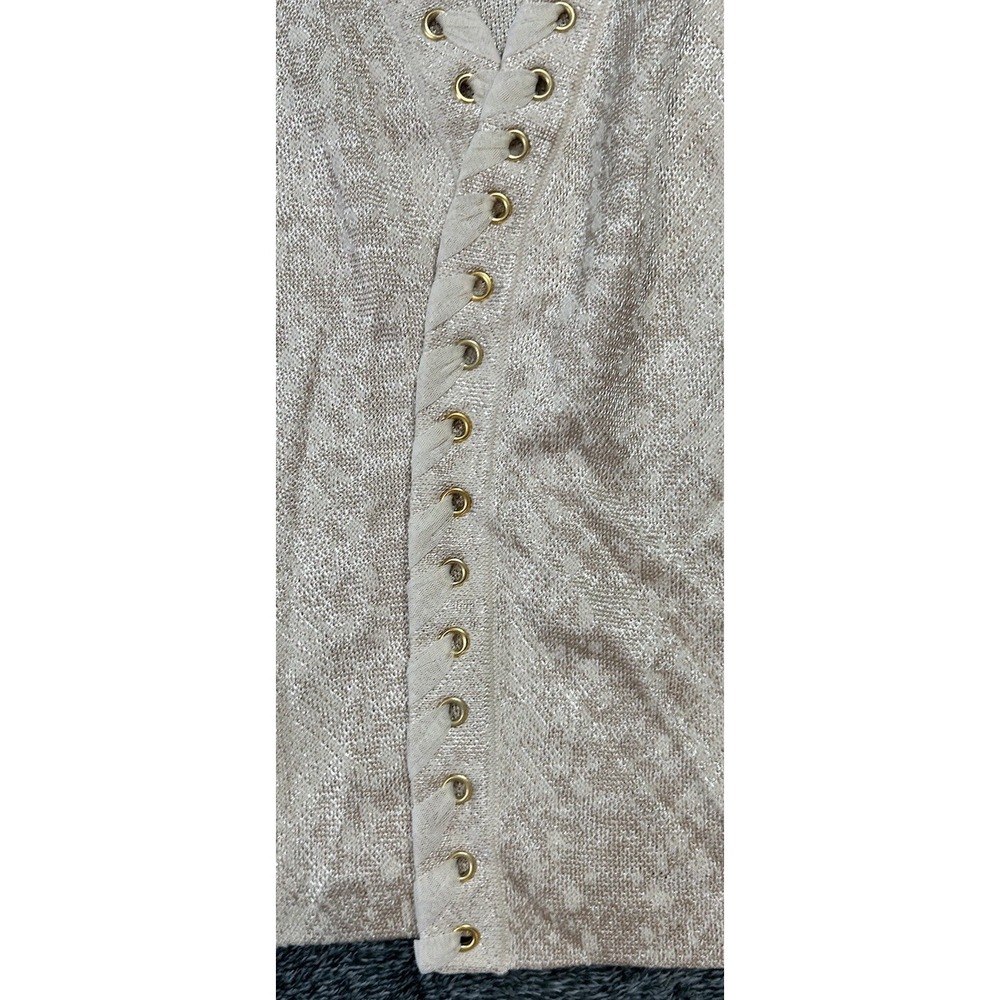 ST. John Collection Womens Size M Beige Long Sleeve Open Front Cardigan Sweater - Picture 4 of 8